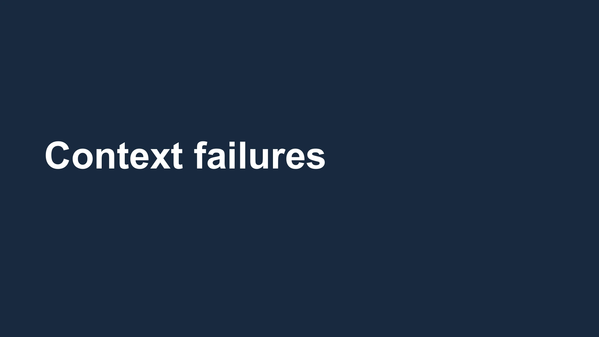 Slide 15: Context failures